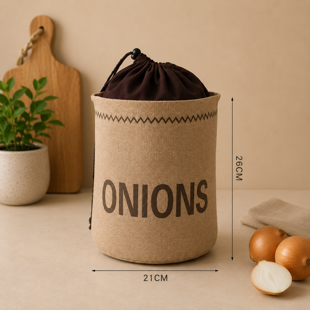 Pantry keeper storage bags for potatoes, onions and garlic