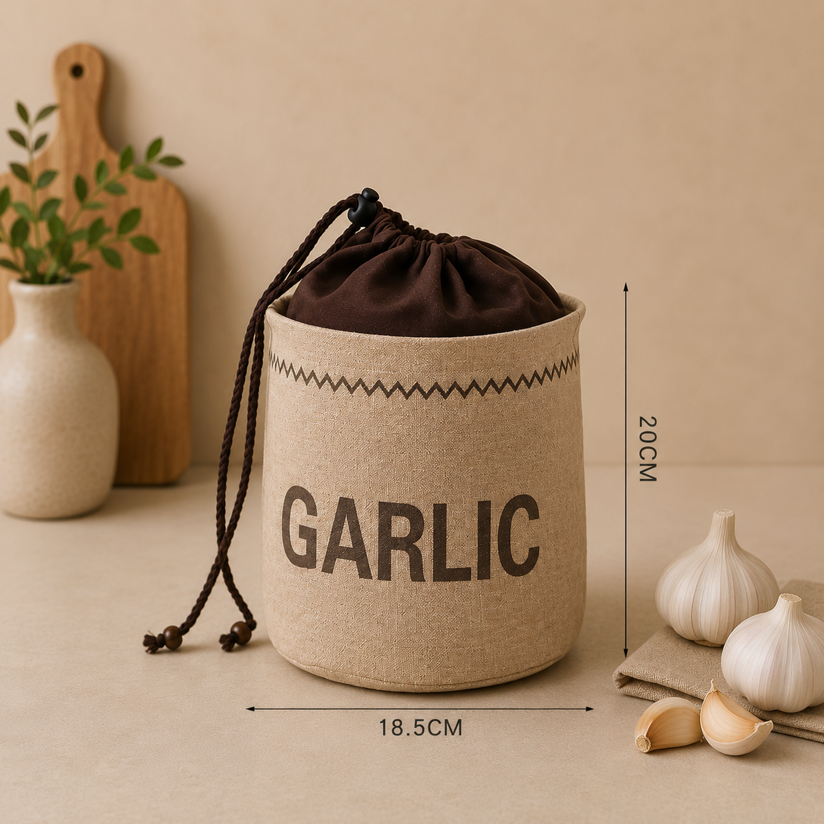 Pantry keeper storage bags for potatoes, onions and garlic